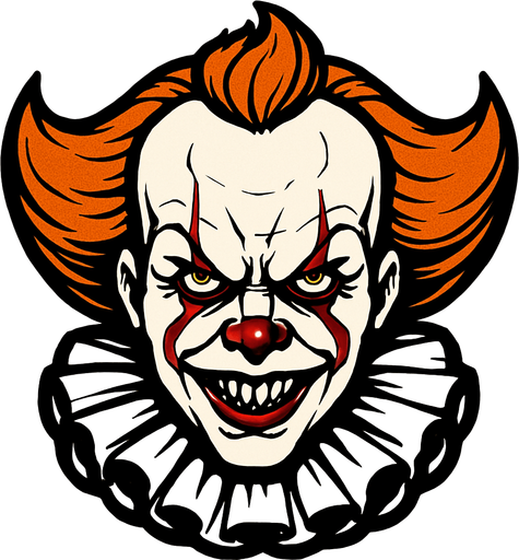 pennywise head.
In-Game asset.  2d.  High contrast.  No shadows