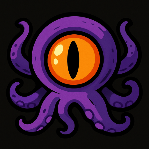 ojo de pulpo.
In-Game asset.  2d.  High contrast.  No shadows