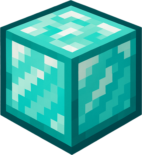 Minecraft Elmas bloğu.
In-Game asset.  High contrast.  No shadows