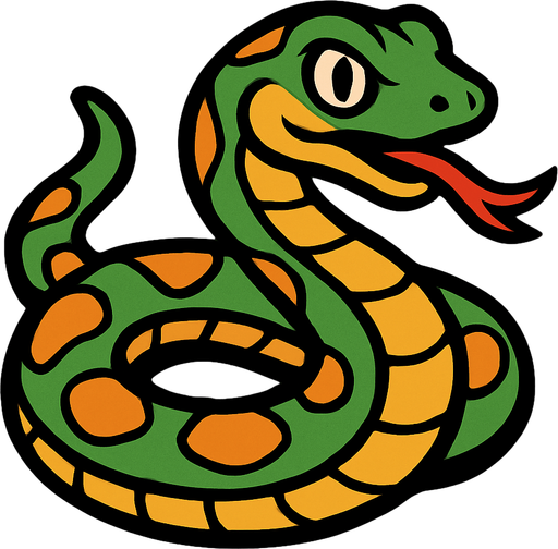Snake.
In-Game asset.  2d.  High contrast.  No shadows