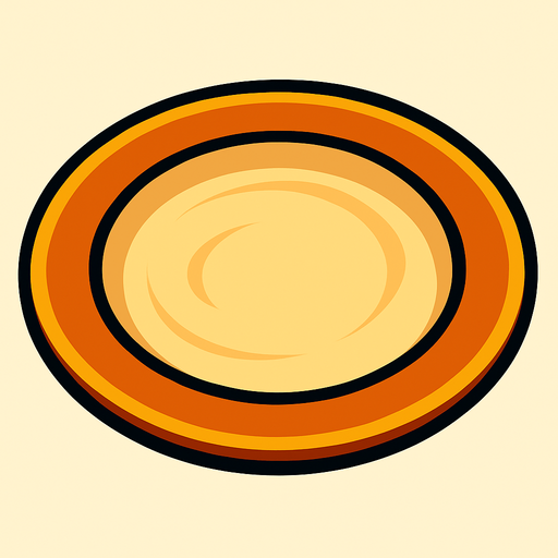 Plate.
In-Game asset.  2d.  High contrast.  No shadows