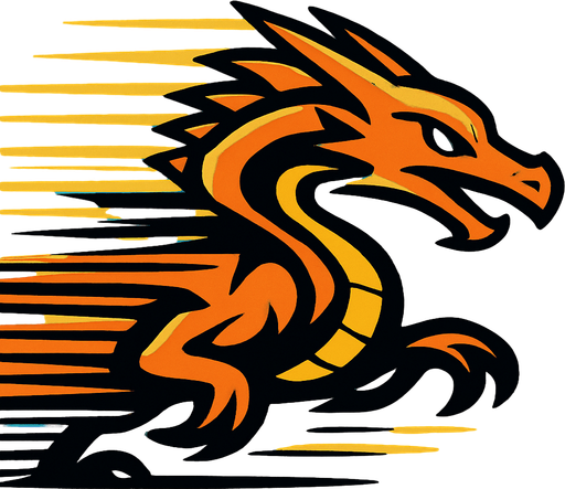 speed dragon.
In-Game asset.  2d.  High contrast.  No shadows
