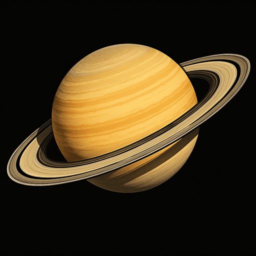 realistic saturn.
In-Game asset.  2d.  High contrast.  No shadows