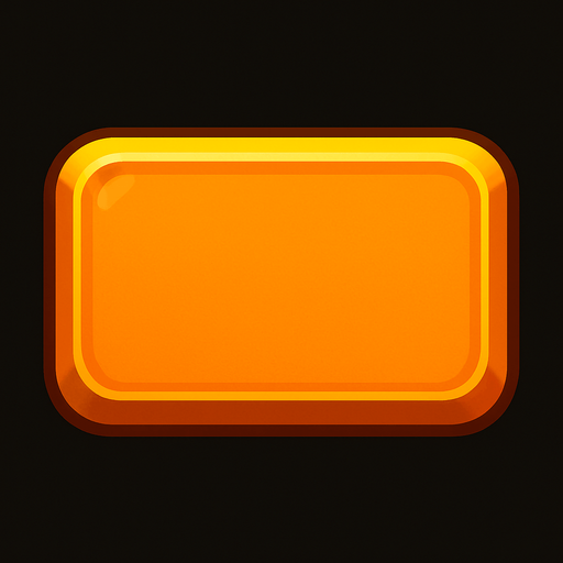 Create a 3D button with rounded corners, and make sure it appears in a rectangular shape..
In-Game asset.  2d.  High contrast.  No shadows
