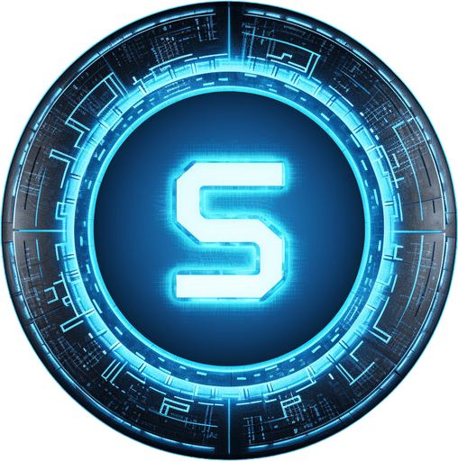 Blue glowing powerup circle with s in center
Single Game Texture. In-Game asset. 2d. Pixelart. White background. Blank background. Low detail. High contrast.