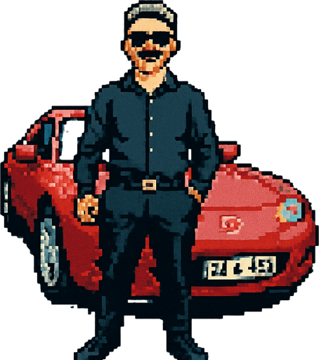 retro pixel style