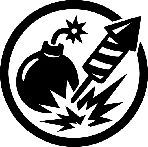 Una bomba grande y un cohete de fuego artificial chino