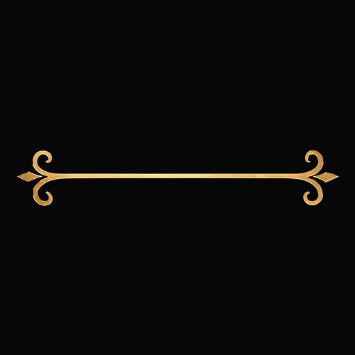 A simple golden line break..
In-Game asset.  2d.  High contrast.  No shadows