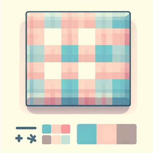 A checked pattern in nice soft pastel colors.
Single Game Texture. In-Game asset. 2d. Blank background. High contrast. No shadows.