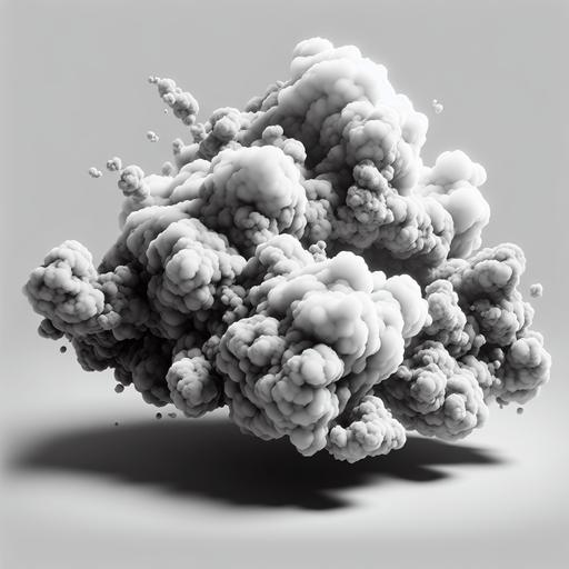 cloud of smoke.
Single Game Texture. In-Game asset. 2d. Blank background. High contrast. No shadows.