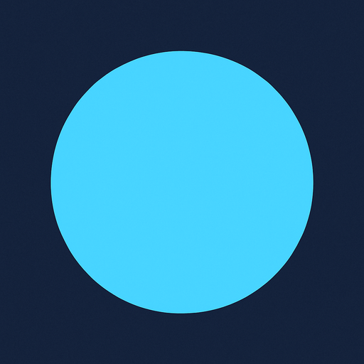 sky blue circle.
In-Game asset.  2d.  High contrast.  No shadows