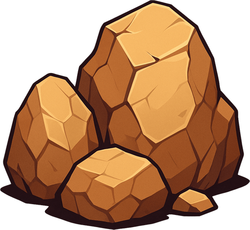 rocas grande.
In-Game asset.  2d.  High contrast.  No shadows