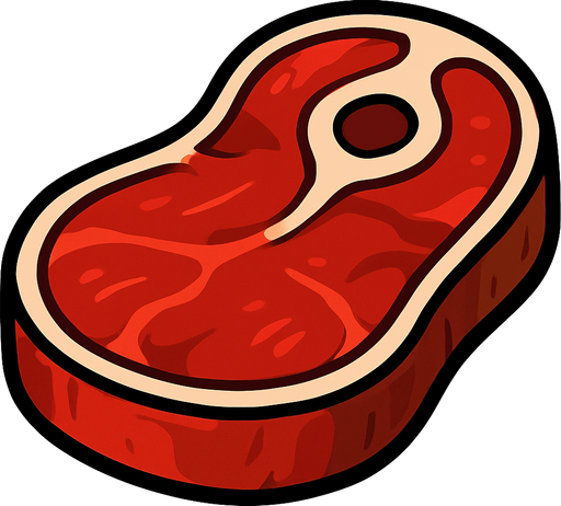 meat no background.
In-Game asset.  2d.  High contrast.  No shadows