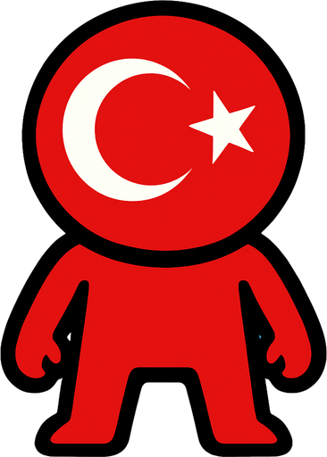 turkish flag ball head.
In-Game asset.  2d.  High contrast.  No shadows