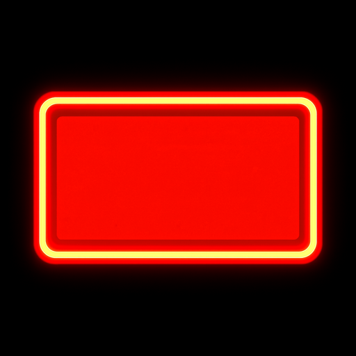 Res neon rectangle block.
In-Game asset.  2d.  High contrast.  No shadows