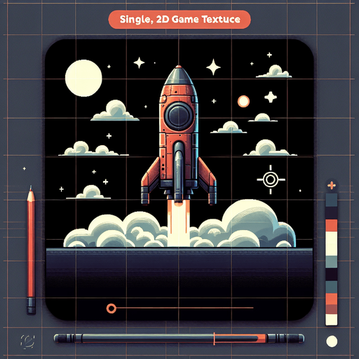 Bildiğin roket yap. Bir tane
Single Game Texture. In-Game asset. 2d. Blank background. High contrast. No shadows.