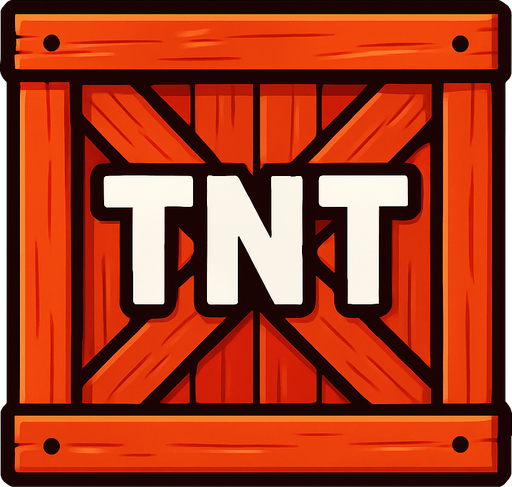 tnt box.
In-Game asset.  2d.  High contrast.  No shadows