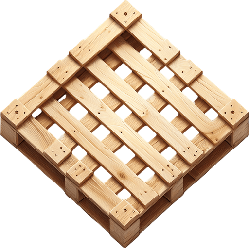 straigth zenith view square light wooden pallet.
Single Game Texture. In-Game asset. 2d. Blank background. High contrast. No shadows.