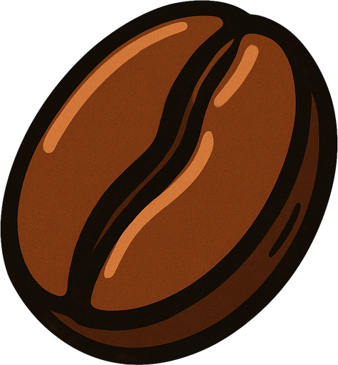 arabica bean.
In-Game asset.  2d.  High contrast.  No shadows
