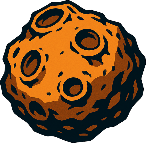 astroid remove background.
In-Game asset.  2d.  High contrast.  No shadows