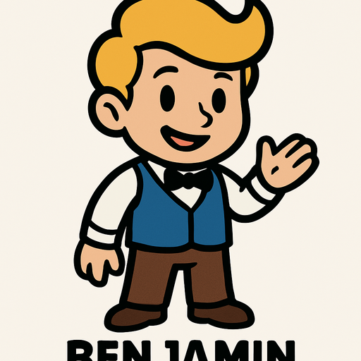 Benjamin.
In-Game asset.  2d.  High contrast.  No shadows