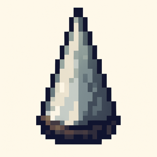 una pincho grande hecho con pixeles 
In-Game asset.  2d.  High contrast.  No shadows