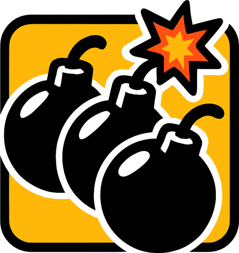 bomb_multi.
In-Game asset.  2d.  High contrast.  No shadows