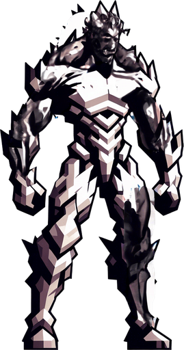 Make his whole body look destroyed.