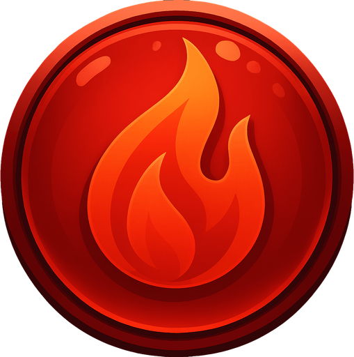 top kırmızı olsun içerisinde de aynı stilde bir alev yer alsın