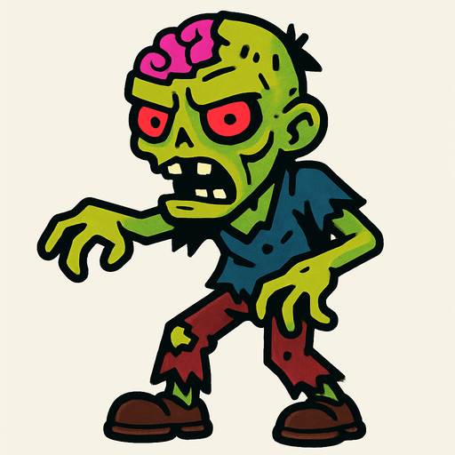 draw me zombie enemie.
In-Game asset.  2d.  High contrast.  No shadows