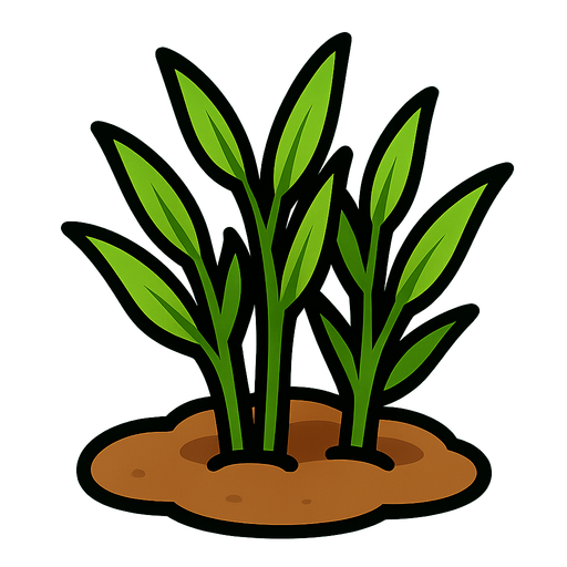 Wheat growing stage 2.
In-Game asset.  2d.  High contrast.  No shadows