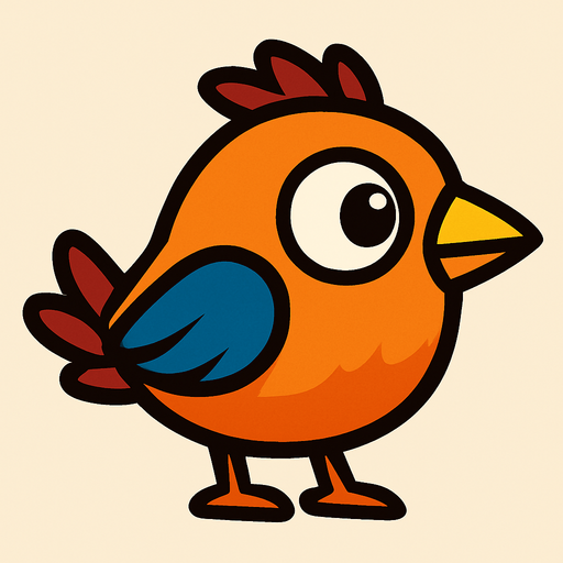 2d kuş.
In-Game asset.  2d.  High contrast.  No shadows