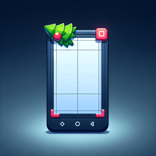 a smartphone, christmas style Single Game Texture. In-Game asset. 2d. Blank background. High contrast. No shadows.