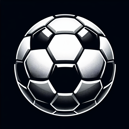 soccer ball.
Single Game Texture.  In-Game asset.  2d.  Blank background.  High contrast.  No shadows