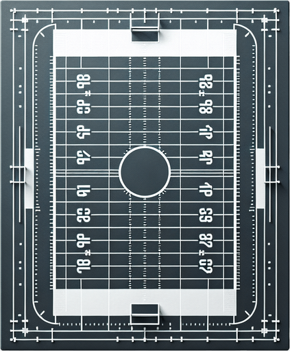 ФУТБОЛЬНОЕ ПОЛЕ С РАЗМЕТКАМИ С ВИДУ СВЕРХУ.
Single Game Texture. In-Game asset. 2d. Blank background. High contrast. No shadows.