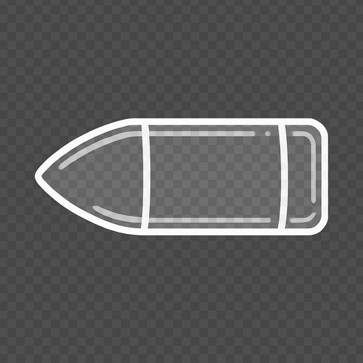 simbolo transparente de bala.
In-Game asset.  2d.  High contrast.  No shadows