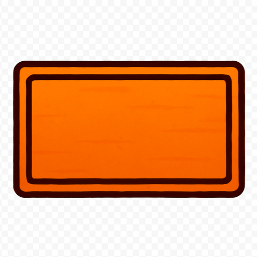 rectangle orange color no background.
In-Game asset.  2d.  High contrast.  No shadows. ractangle