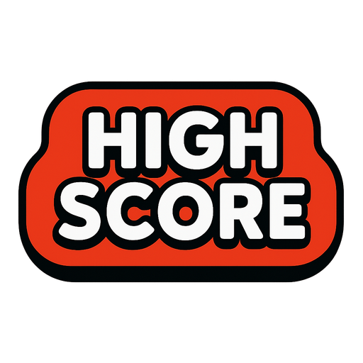 High score button.
In-Game asset.  2d.  High contrast.  No shadows