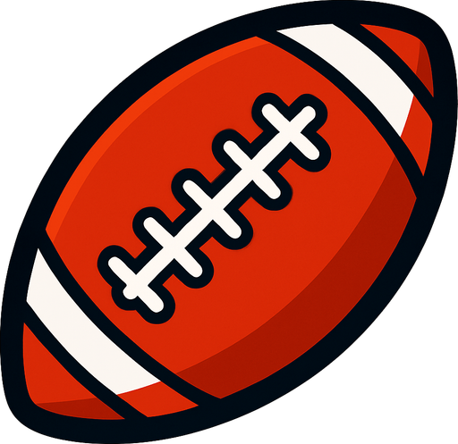 american football ball.
In-Game asset.  2d.  High contrast.  No shadows