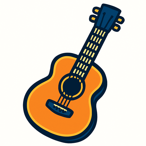 Gitar.
In-Game asset.  2d.  High contrast.  No shadows