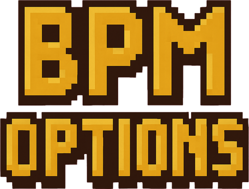 Change writing to the ''BPM OPTIONS'' pixel art