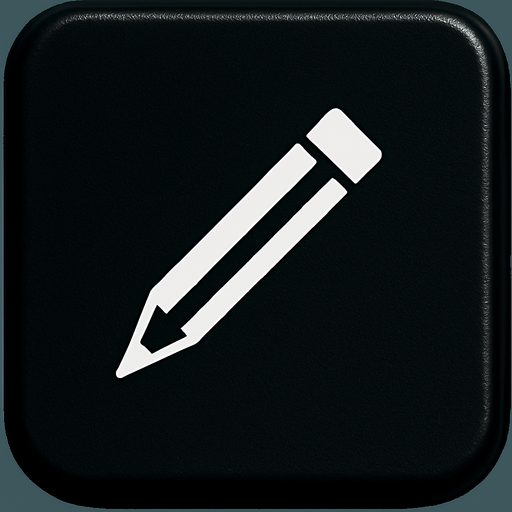 White thin pencil in 45 degrees instead of arrow.