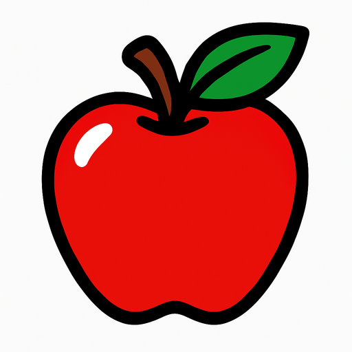 Apple.
In-Game asset.  2d.  High contrast.  No shadows