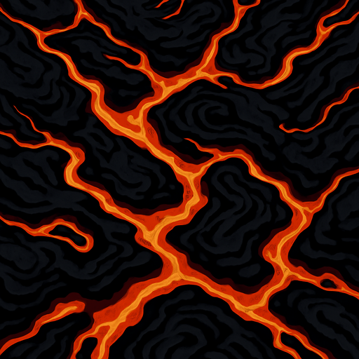 Magma oscura, ocupar toda la imagen, visto desde arriba.
In-Game asset.  2d.  High contrast.  No shadows