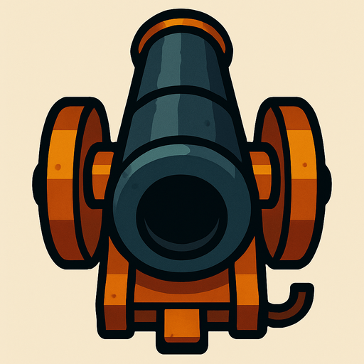 cañon desde arriba.
In-Game asset.  2d.  High contrast.  No shadows
