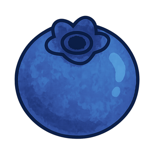Blueberry.
Single Game Texture.  In-Game asset.  2d.  Blank background.  High contrast.  No shadows