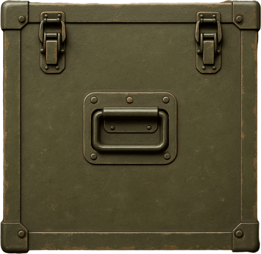Army box,but no text needed on image. top view