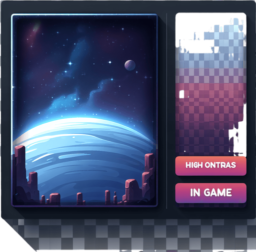 space background.
Single Game Texture. In-Game asset. 2d. Blank background. High contrast. No shadows. transparent background