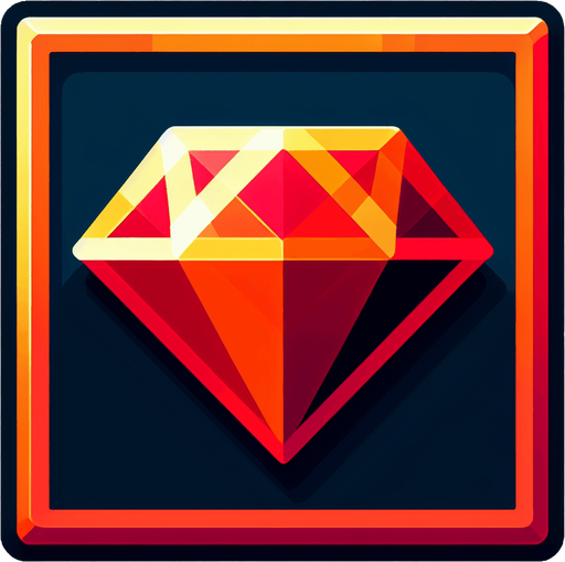 Simple flat icon, 200x200pixels, one bright color diamond with border. No shadows, top down view, transparent background.
Single Game Texture. In-Game asset. 2d. Blank background. High contrast. No shadows.