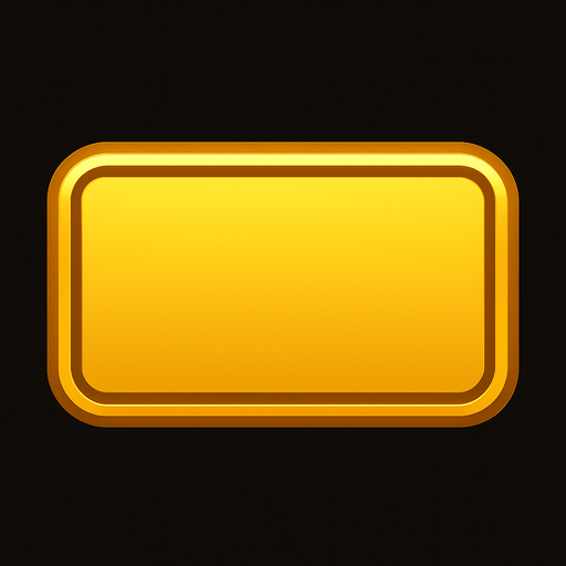 Casino oyunum için buton olarak kullanmalık dikdörtgen (köşeleri yumuşatılmış, edge). Yazısız..
In-Game asset.  2d.  High contrast.  No shadows